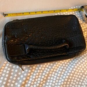 Alexander wang dumbo leather clutch black brass original